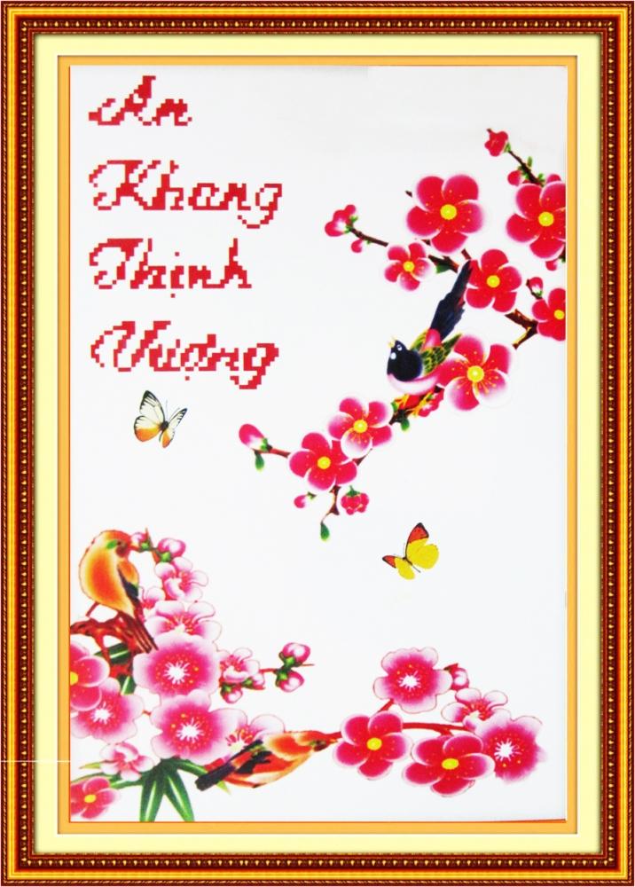 Tranh Thêu Chữ Thập An Khang Thịnh Vượng
