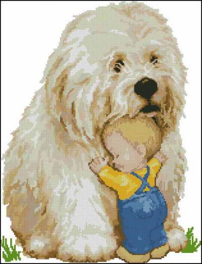 Boy and dog
