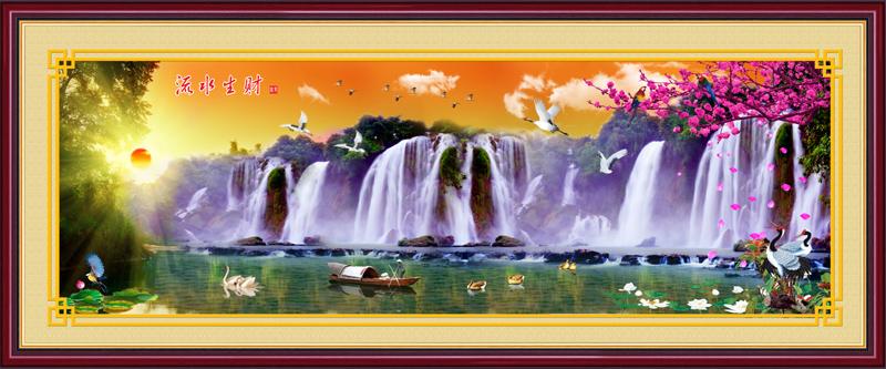 Tranh Thêu Chữ Thập Cảnh Chuyển Vận May 2