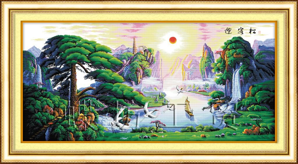 Tranh Thêu Chữ Thập Cảnh Đẹp Non Sông