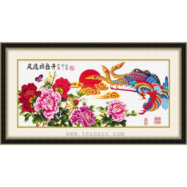 Tranh Thêu Chữ Thập Phượng Hoàng