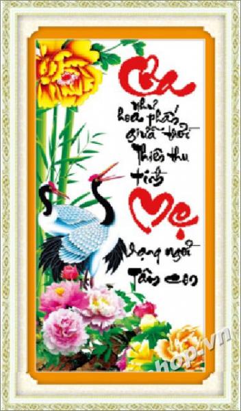 Cha Như Tranh Thêu Chữ Thập Hoa Phấn Giữa Trời Thiên Thu Tình, Mẹ Rạng Ngời Tâm Con