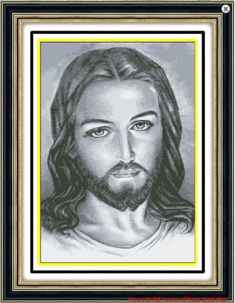 Tranh Thêu Chữ Thập Chân Dung Chúa jesus