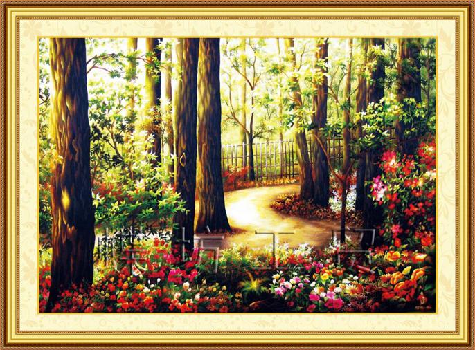 Tranh Thêu Chữ Thập Con Đường Thơ Mộng