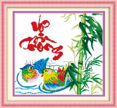 Tranh Thêu Chữ ThậpVợ Chồng Đẹp Duyên Cầm Sắc