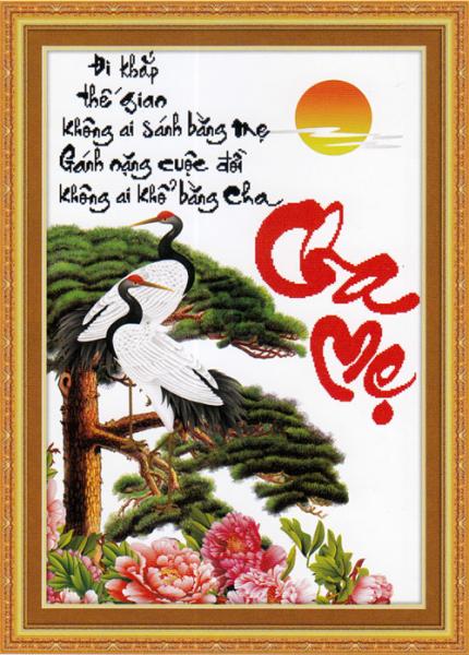 Tranh Thêu Chữ Thập Đi Khắp Thế Gian Không Ai Sánh Bằng Mẹ