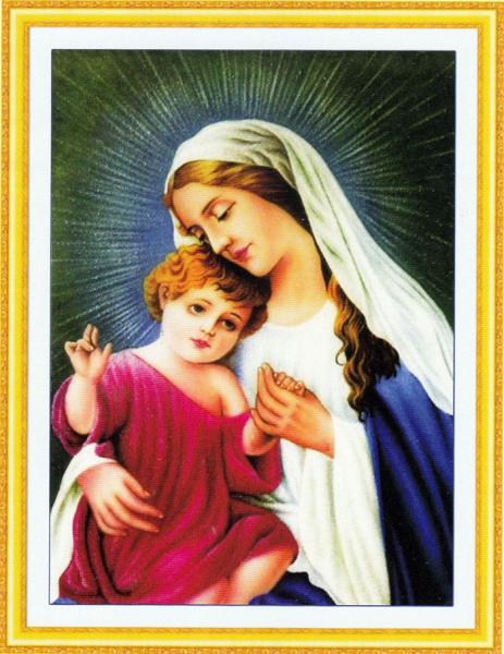 Tranh Thêu Chữ Thập Đức Mẹ Maria Bồng Chúa
