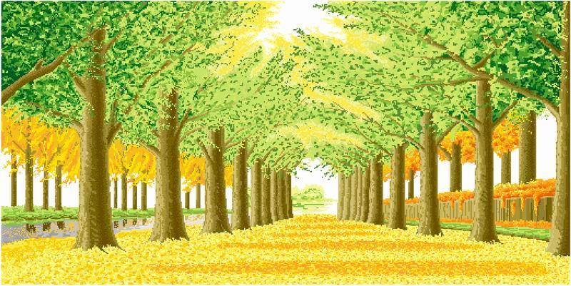 Tranh Thêu Chữ Thập Đường Hoa