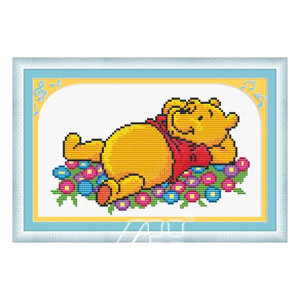 Tranh Thêu Chữ Thập Gấu Pooh