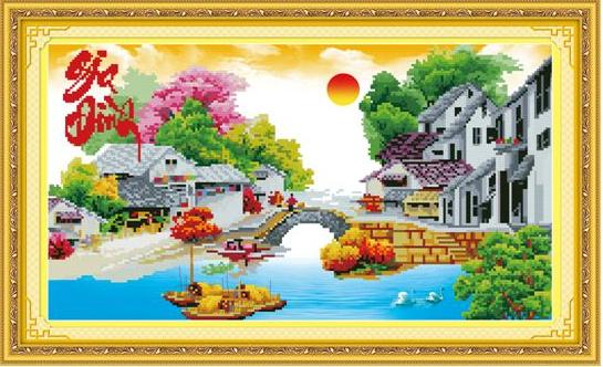 Tranh Thêu Chữ Thập 3D Gia Đình