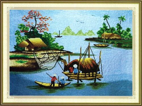 Tranh Thêu Chữ Thập Giăng Cau