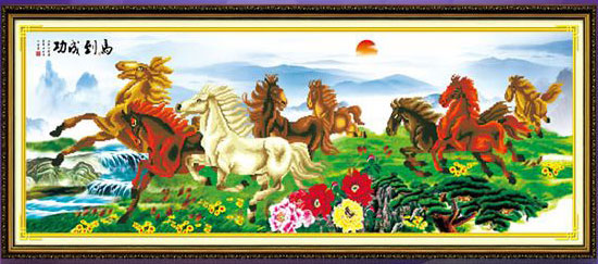 Tranh Đá Bát Mã Truy Phong