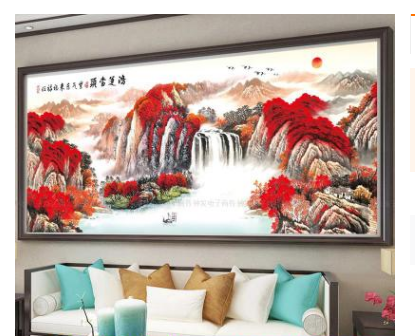 Tranh Thêu Chữ Thập (Chỉ Lụa) Thiên Nhiên Hùng Vĩ