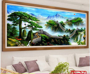 Tranh Thêu Chữ Thập (Chỉ Lụa) Vạn Lý Trường Thành