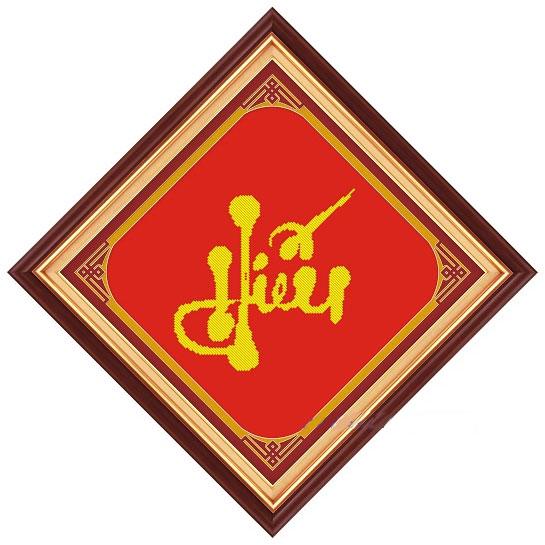 Tranh Thêu Chữ Thập Hiếu