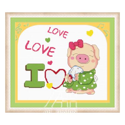 Tranh Thêu Chữ Thập I Love You
