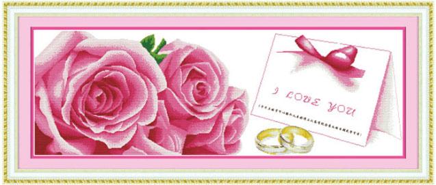 Tranh Thêu Chữ Thập I Love You