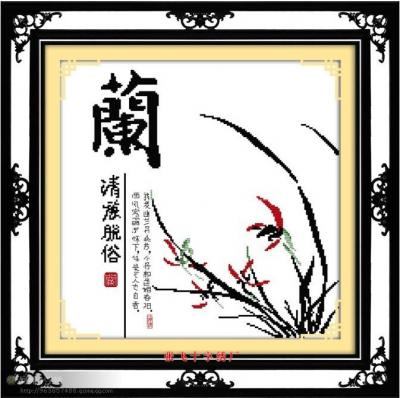 Tranh Thêu Chữ Thập Tứ Quý Lan