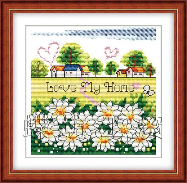 Tranh Thêu Chữ Thập Love My Home
