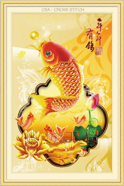 Tranh Thêu Chữ Thập 3D Dư Dã Phát Đạt