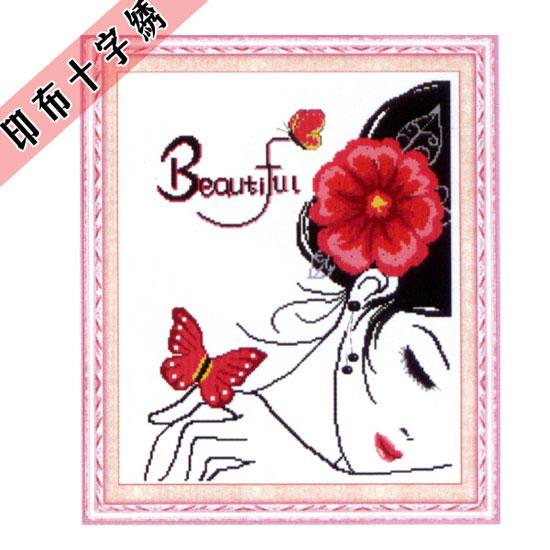 Tranh Thêu Chữ Thập Mộng Uyên Ương Hồ Điệp