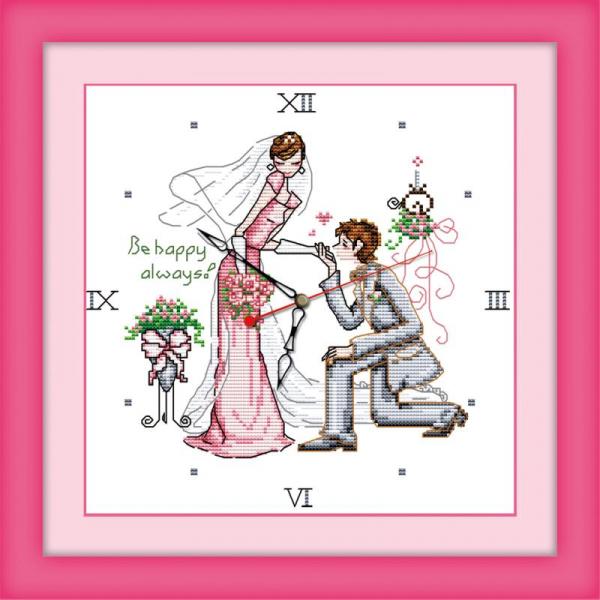 Tranh Thêu Chữ Thập Đồng Hồ My Love For You