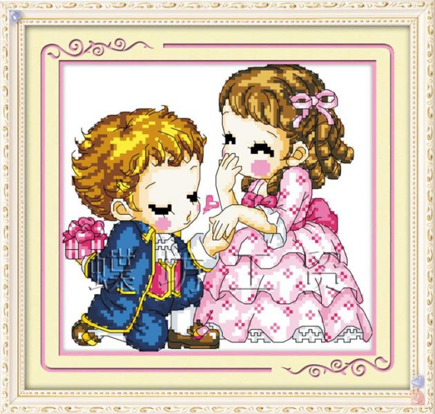 Tranh Thêu Chữ Thập My Love For You