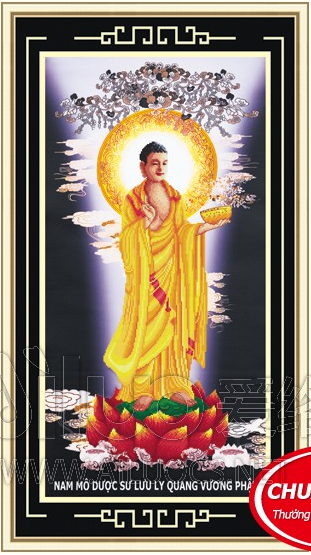 Tranh Thêu Chữ Thập 3D Nam Mô Dược Sư Lưu Ly Vương Quang Phật