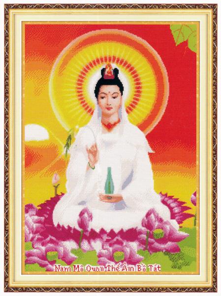 Tranh Thêu Chữ Thập 3D Nam Mô Quan Thế Âm Bồ Tát