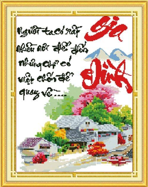 Tranh Thêu Chữ Thập Người Ta Có Rất Nhiều Nơi Để Đến Nhưng Chỉ Có Một Nơi Để Quay Về