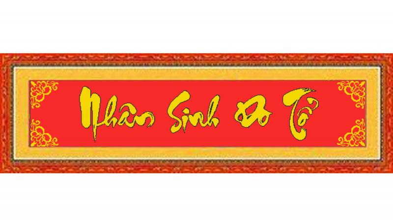 Tranh Thêu Chữ Thập Nhân Sinh Do Tổ