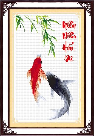 Tranh Thêu Chữ Thập Niên Niên Hữu Dư