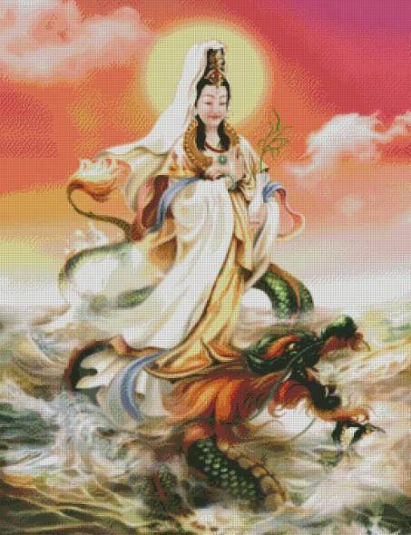 Phật bà cưởi rồng