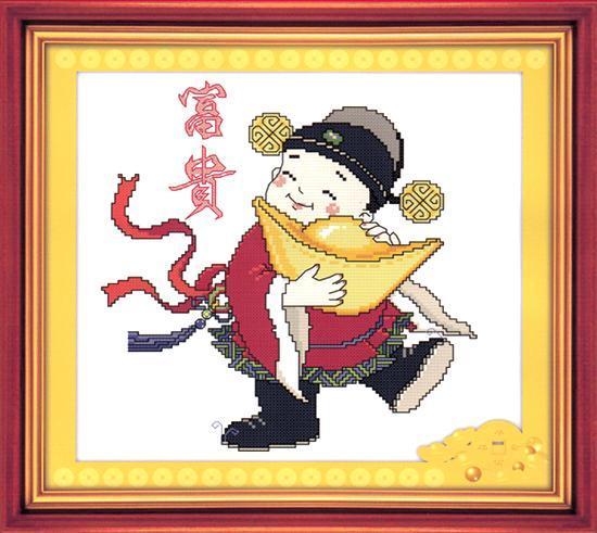 Tranh Thêu Chữ Thập Phúc Quý
