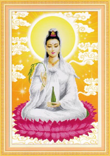 Tranh Thêu Chữ Thập 3D Quan Thế Âm Bồ Tát