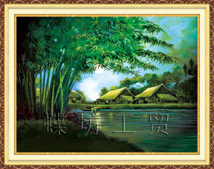 Tranh Thêu Chữ Thập Quê Hương Tôi