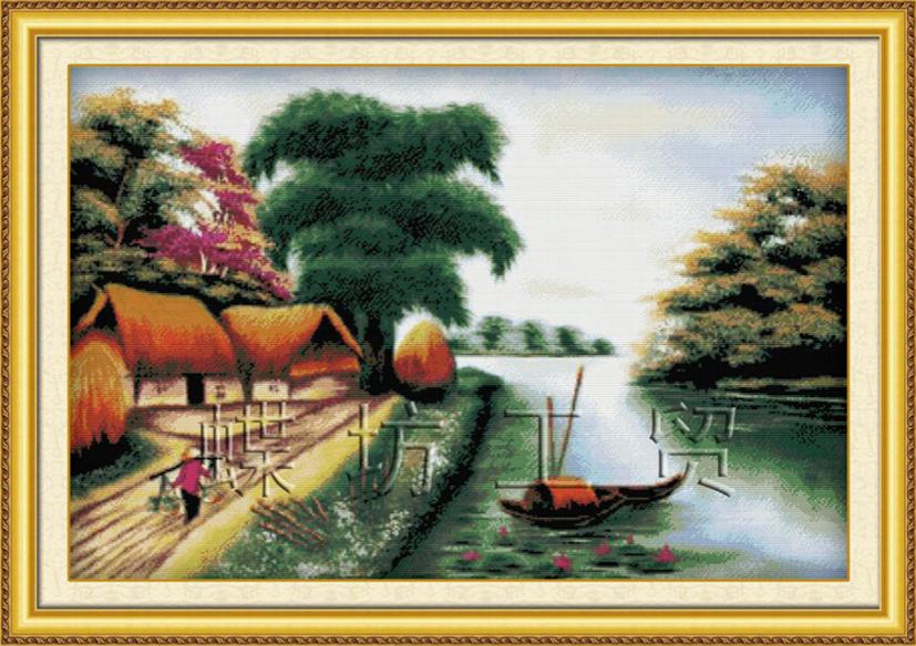 Tranh Thêu Chữ Thập Quê Hương Việt Nam