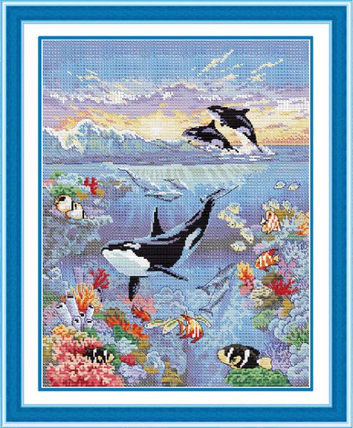 Tranh Thêu Chữ Thập Sea World
