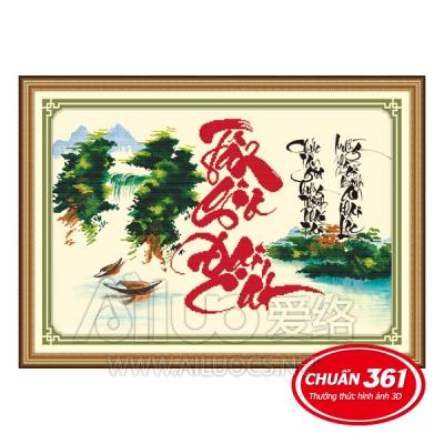 Tranh Thêu Chữ Thập Tân Gia Đại Cát