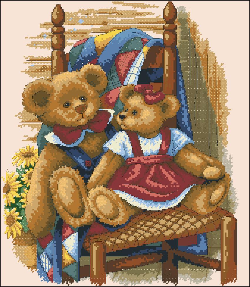 Teddies On Quilt