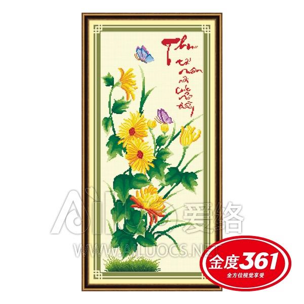 Tranh Thêu Chữ Thập 3D Thu