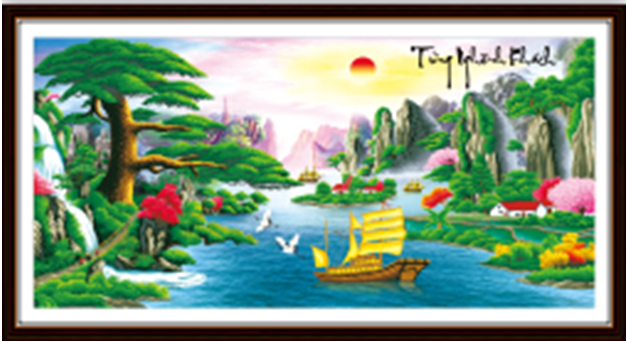 Tranh Đính Đá ABC 3D Thuận Buồn Xuôi Gió