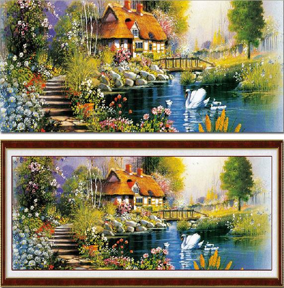 Tranh Thêu Chữ Thập Tiêu Diêu Tự Tại
