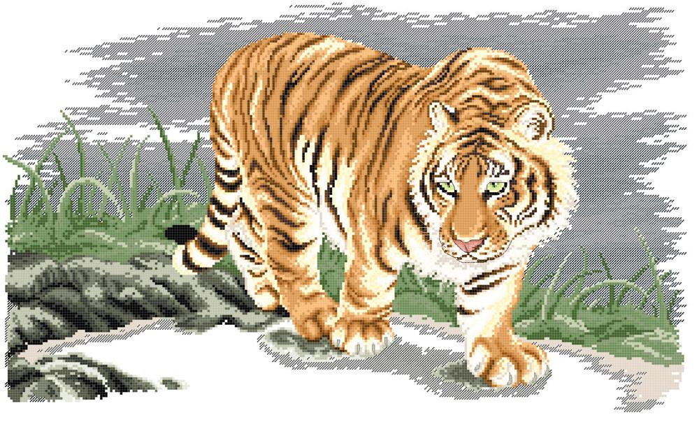 Tranh Đá Hổ Trên Đá.
