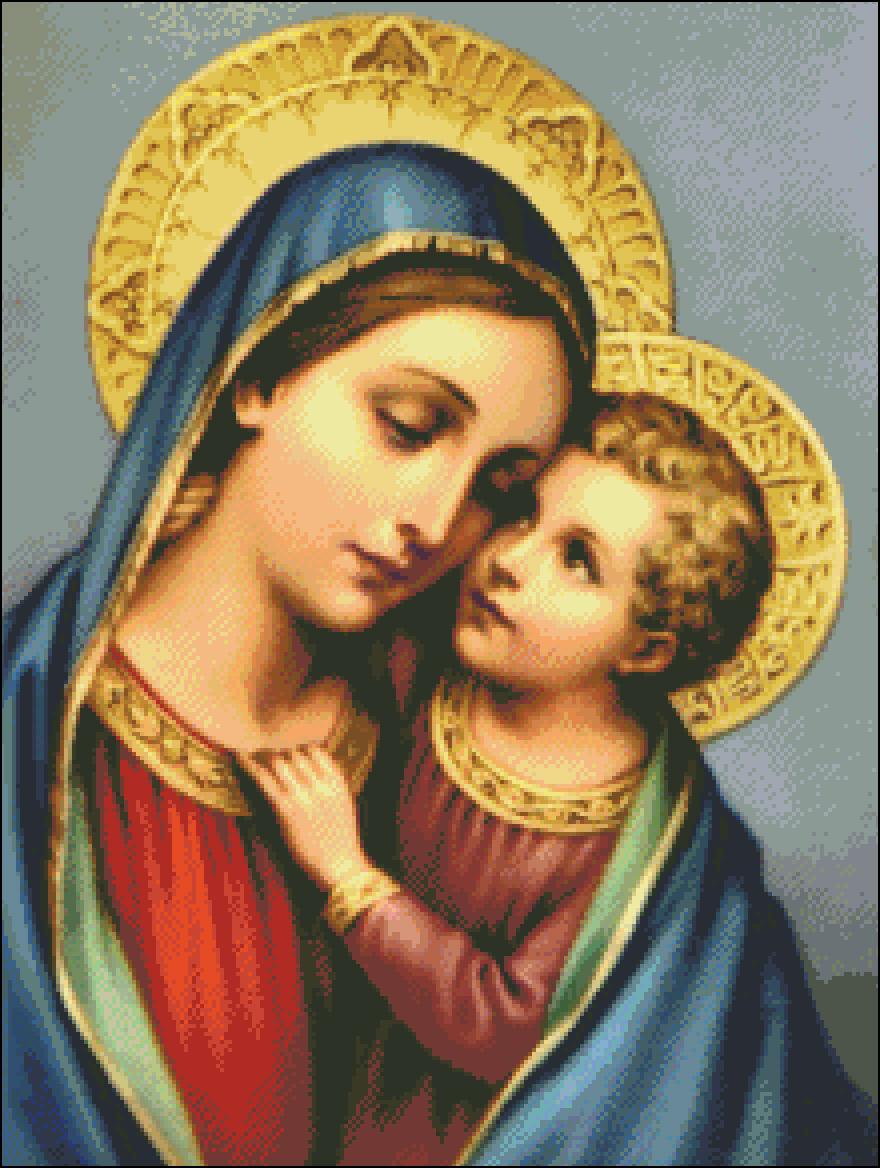 Tranh Đá Mary And Jesus