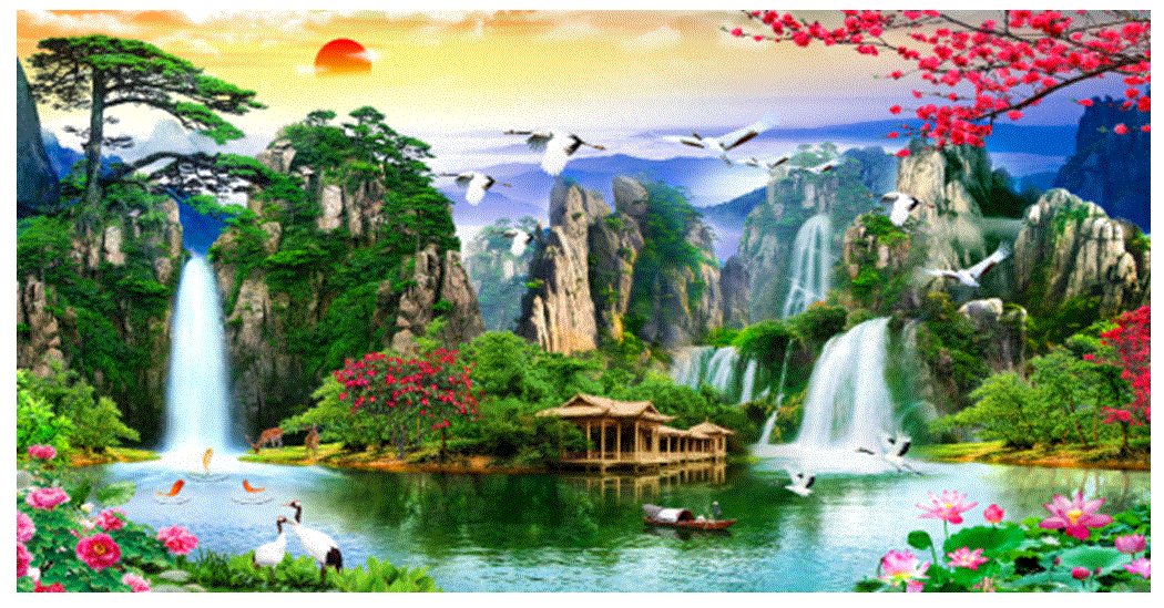 Tranh Đính Đá ABC 3D Chào Đón Bình Minh