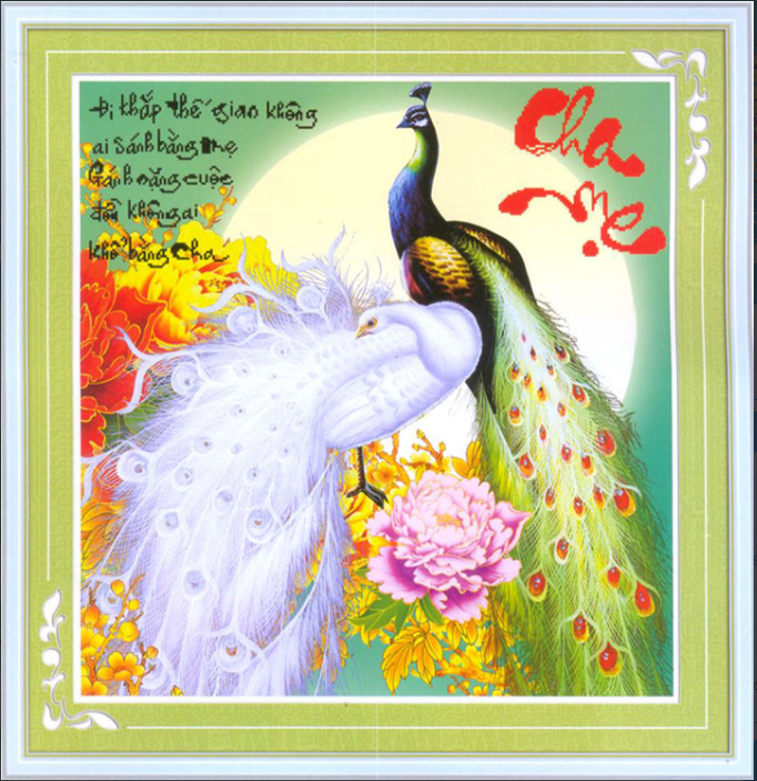 Tranh Đính Đá ABC 3D Cha Mẹ Đi Khắp Thế Gian Không Ai Sánh Bằng Mẹ