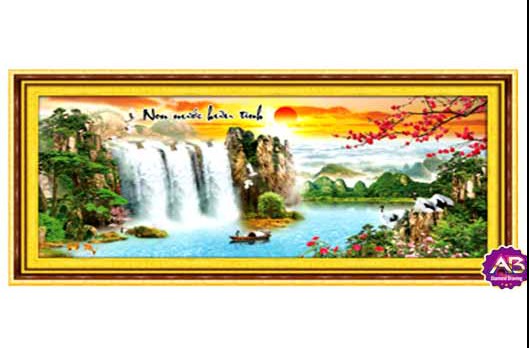 Tranh Đinh Đá ABC 3D Non Nước Hữu Tình (Tiếng Việt)