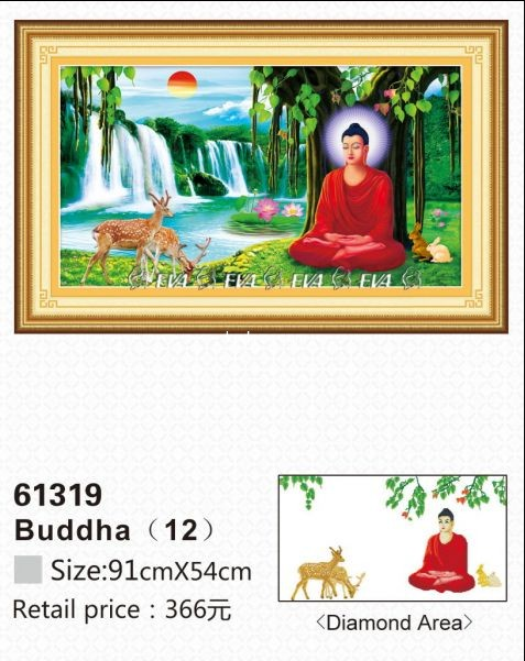 TRANH ĐÍNH ĐÁ ABC 3D PHẬT THÍCH CA MÂU NI