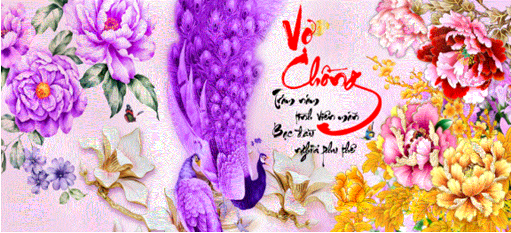 Tranh Đính Đá ABC 3D Vợ Chồng Trâm Năm Tình Viên Mãn , Bạc Đầu Nghĩa Phu Thê